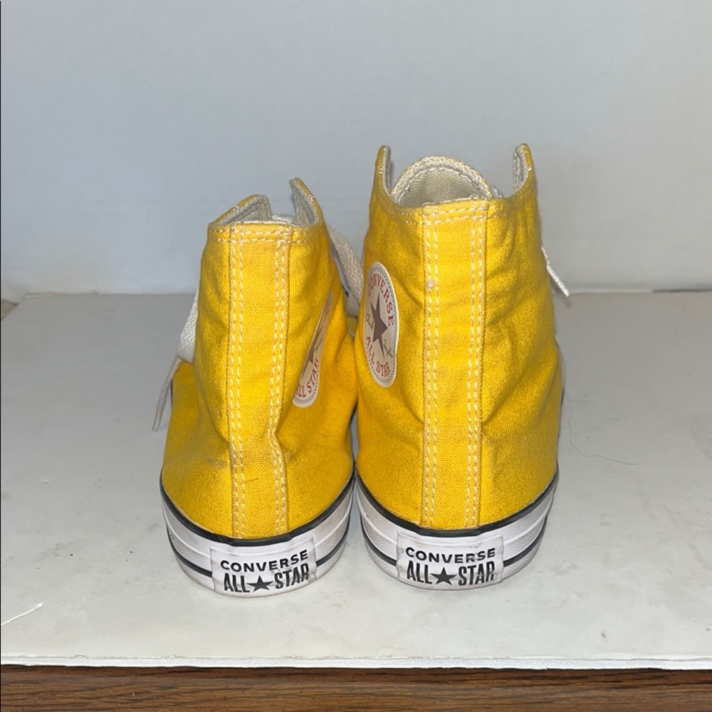 Converse Women's Yellow High-Top Sneakers - Picture 5 of 8